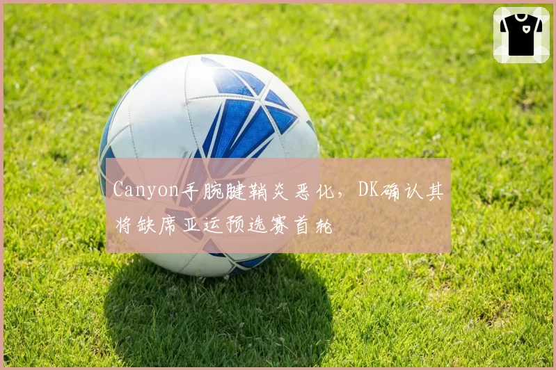 Canyon手腕腱鞘炎恶化,DK确认其将缺席亚运预选赛首轮